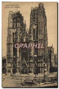 Old Postcard Brussels Eglise Ste Gudule