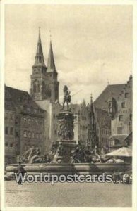 Neptunbrunnen Nurnberg Germany Unused 