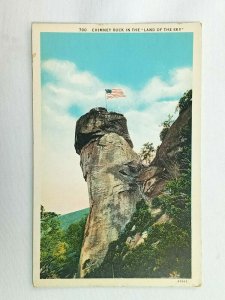 Vintage Postcard 1920's Chimney Rock in the Land of the Sky Asheville NC