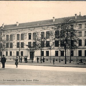 c1910s Lyon France Lycee de Jeunes Filles Postcard Girls School Architecture