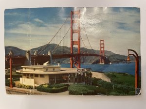 Golden Gate Bridge San Francisco CA Postcard Round House 1956