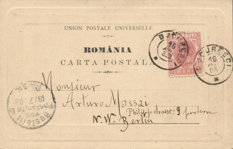 romania, BUCHAREST BUCURESTI, Str. Lipscani, Banca Generala Romana (1903) Stamp