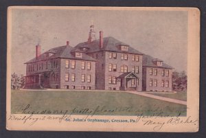 Postcard, United States, Cresson PA, St. John's Orphanage