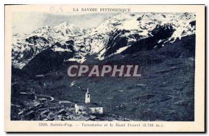 Old Postcard Savoy Picturesque Sainte Foy Tarentaise and Mont Pourri