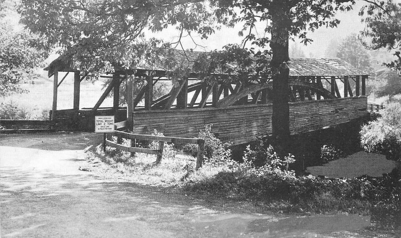 Postcard RPPC Pennsylvania Watrous Ye Olde Covered Bridge 23-1588