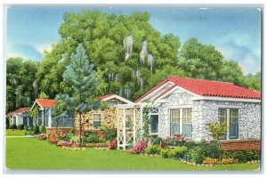 c1950 Tallahassee Motor Hotel & Restaurant Cottage Capital City Florida Postcard