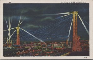 Postcard Sky Ride Chicago World's Fair Chicago IL 1933