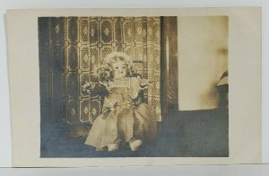 Rppc Antique Doll, Someone was Certainly Proud of their Dolly c1910 Postcard N19