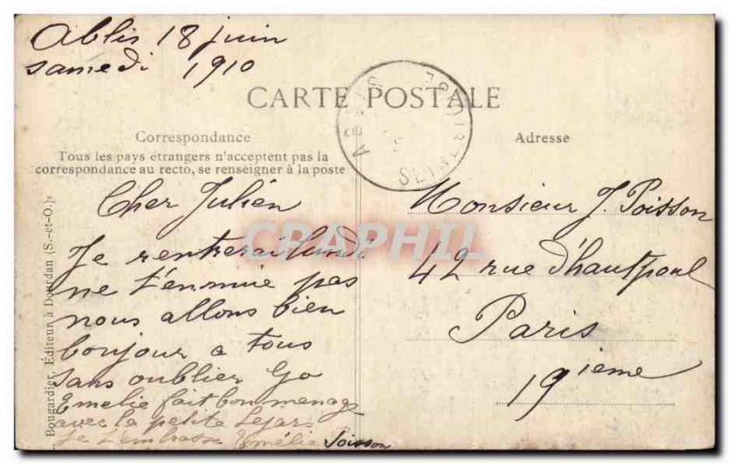 Old Postcard The castle Dourdan