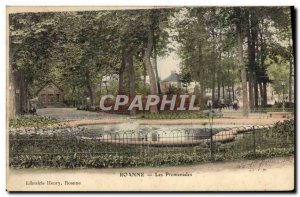 Old Postcard Roanne Walks