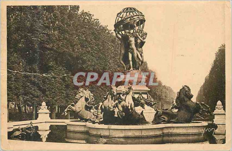 Old Postcard Paris Strolling Fountain Square Observatory