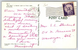 Minnesota~Cross Lake Beauty Spot~Dam General View~Bridge~Reflection~1960 PC
