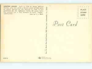 Vintage Post Card Horton House Major William Horton Crown Grant Jekyll GA # 4841