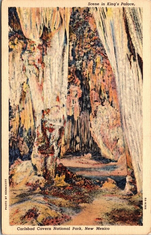 Vtg New Mexico NM Kings Palace Carlsbad Cavern National Park 1930s View Postcard