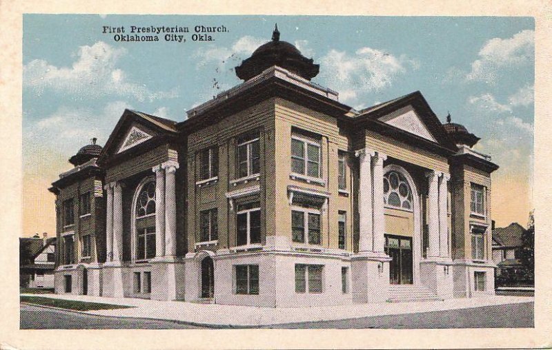 Postcard First Presbyterian Church Oklahoma City OK