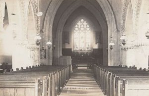 Great Bedwyn Church Interior Antique Wiltshire Real Photo Postcard