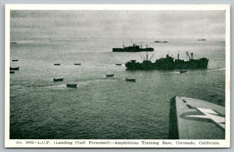 Coronado CA~Landing Craft Personnel~Ships~Amphibious Training Base~1940s WWII 