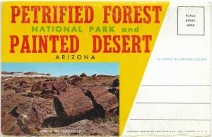 US Postcard Souvenir Folder unused.  Arizona - Painted Desert - Petrified Forest