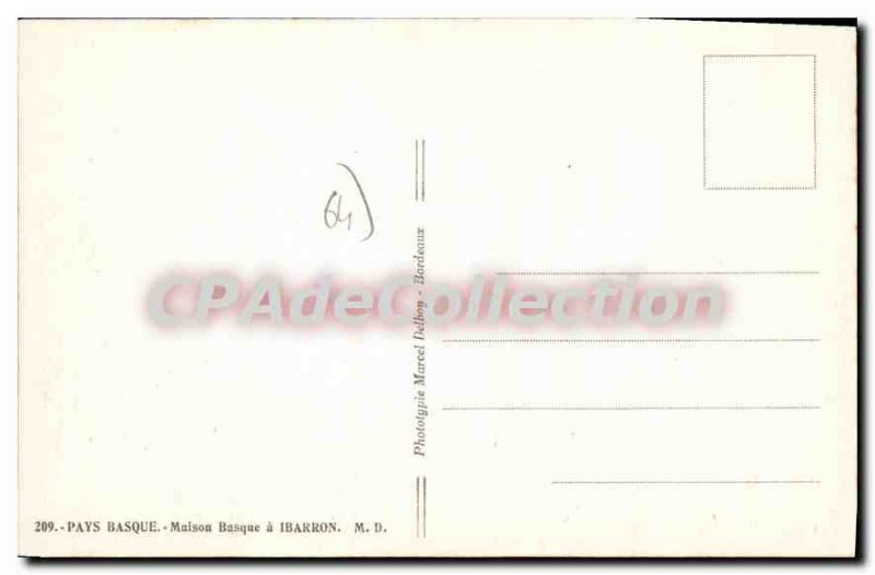 Postcard Old House Basque Country Basque has Ibarron