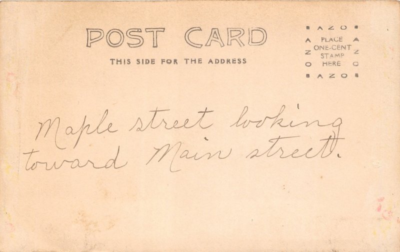J15/ Cuba New York RPPC Postcard c1910 Maple Street Main Street Homes 104