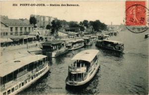 CPA AK PARIS 16e Point-du-Jour. Station des Bateaux P. Marmuse (479938)