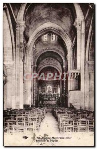 Postcard Old St Amand Montrond Interior of church