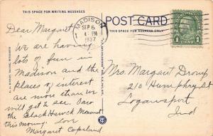 Field House, University of Wisconsin, Madison, WI, Early Linen Postcard, Used