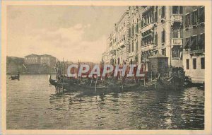 Old Postcard Venice Canal grande Hotel Europe Charter