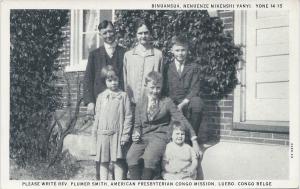 American Presbyterian Missionary Family, Belgian Congo, Early Postcard, Unused