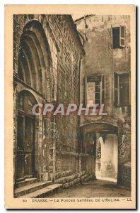 Old Postcard Grasse Porch Side of the Church