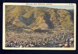 Hollywood, California/CA Postcard, The Hollywood Bowl, 1929!