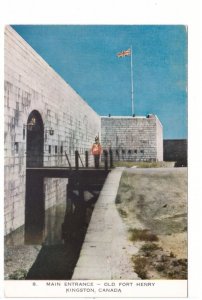 Main Entrance, Old Fort Henry, Kingston, Ontario, Vintage Chrome Postcard