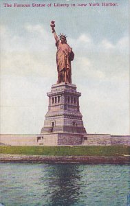 Famous Statue Of Liberty In New York Harbor