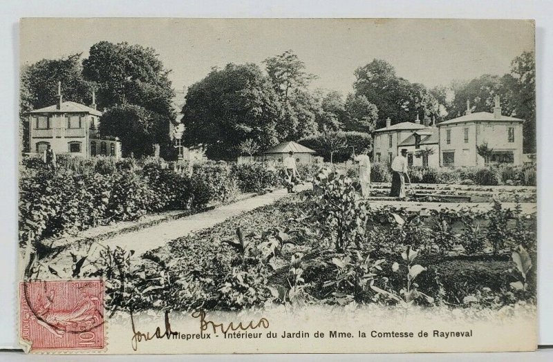 Villepreux Interieur du Jardin de Mme de Rayneval Postcard L12