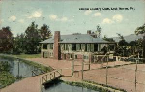 Lock Haven PA Clinton Country Club c1910 Postcard