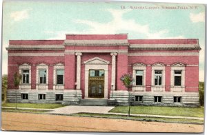 Postcard NY Niagara Falls Niagara Library