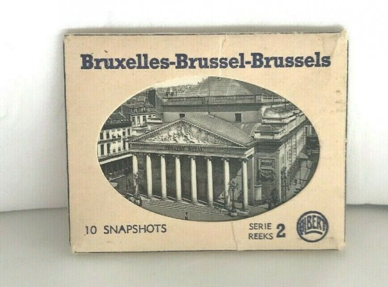 Vintage Bruselas 10 Foto Snapshots Tarjeta Postal Libro Albert Serie 2 RPPC