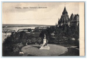 c1910 Queen Victoria's Monument Ottawa Ontario Canada Unposted Postcard