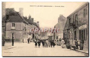 Old Postcard Neuvy the King Main street