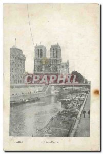 Old Postcard Paris Notre Dame