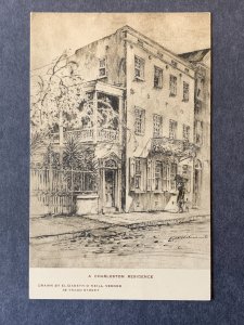 A Charleston Residence Charleston SC Litho Postcard H1285084341