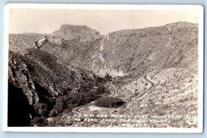 Arizona AZ Postcard RPPC Photo US #70 Picket Post Mountain Seen Claypool Tunnel