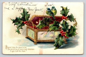 1906  Merry Christmas & Happy New Years    Postcard