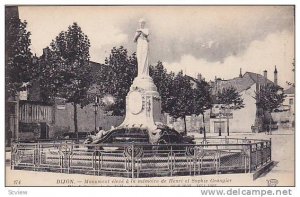 DIJON, Monument elev a la memoire de Henri et Sophie Grangier, Cote d'Or, Fra...