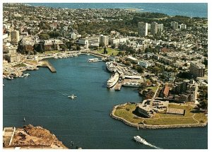 Victoria B.C. Vintage Aerial view Postcard - British Columbia Canada