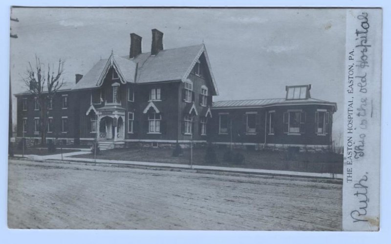 RPPC Postcard The Easton Hospital Easton PA 1907