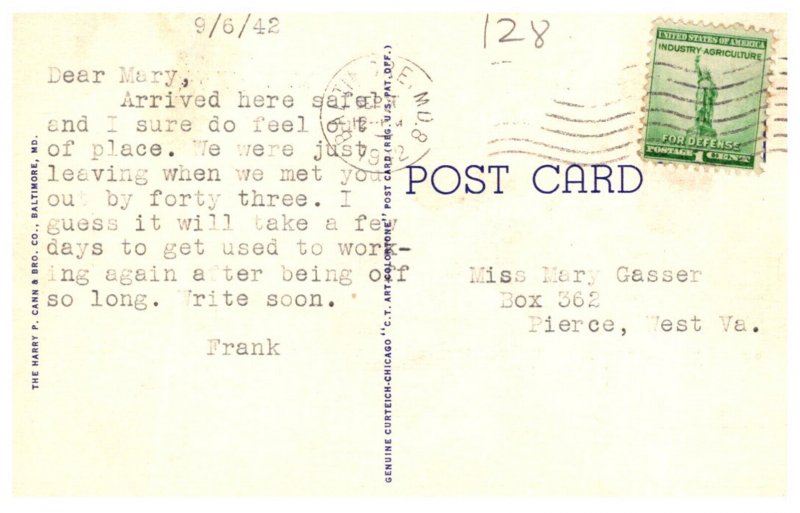 Greetings from Maryland Dundalk   LARGE LETTER