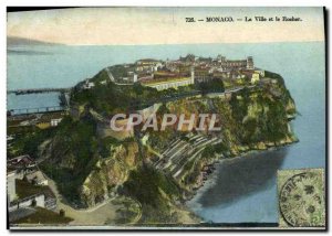 Old Postcard Monaco Ville and the Rock