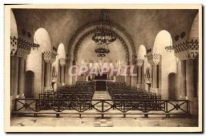 Old Postcard Douaumont Inside view of the Catholic Chapel