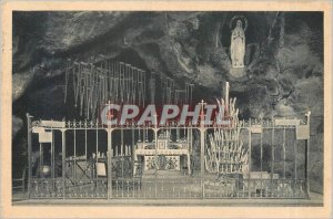 Old Postcard Lourdes Grotto Miraculous